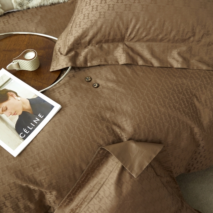 91家纺网 家纺一手货源 找家纺 恒尚居 2024新款100支长绒棉提花四件套 044枫林晚