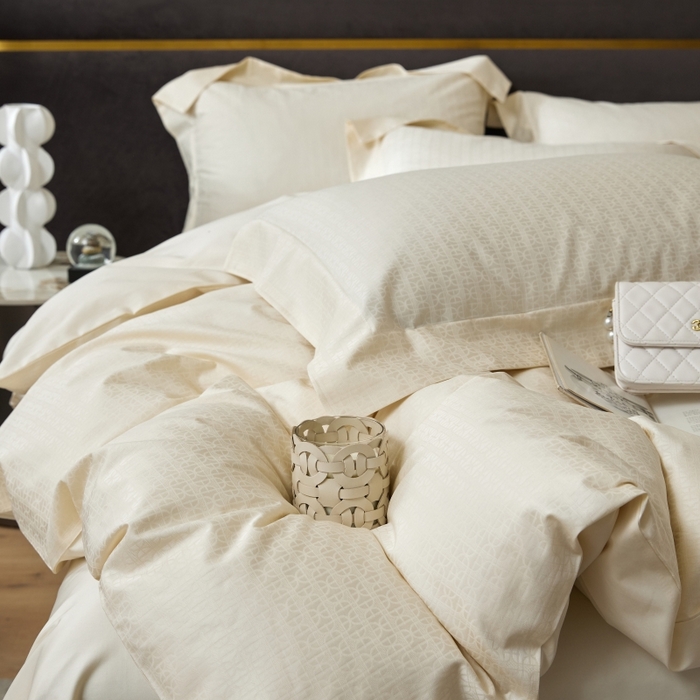 91家纺网 家纺一手货源 找家纺 恒尚居 2024新款100支长绒棉提花四件套 034克洛伊