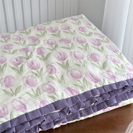 91家纺网 家纺一手货源 找家纺 （总）2025新款全棉A类双层纱小清新夏被