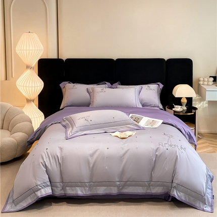 91家纺网 家纺一手货源 找家纺 （总）家居1号家纺 2024新款长绒棉四件套-玫瑰花园