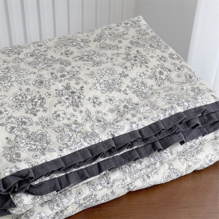 91家纺网 家纺一手货源 找家纺 （总）2025新款全棉A类双层纱小清新夏被