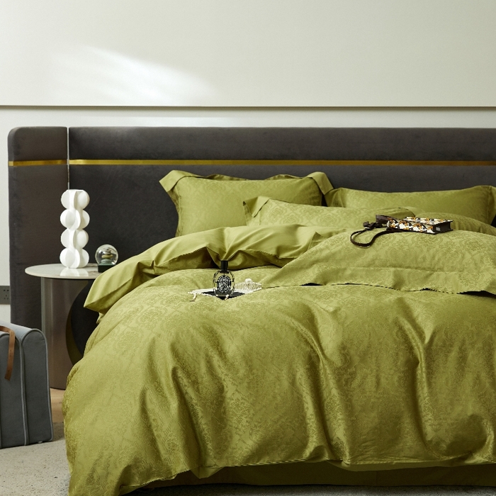 91家纺网 家纺一手货源 找家纺 恒尚居 2024新款100支长绒棉提花四件套 北欧风情