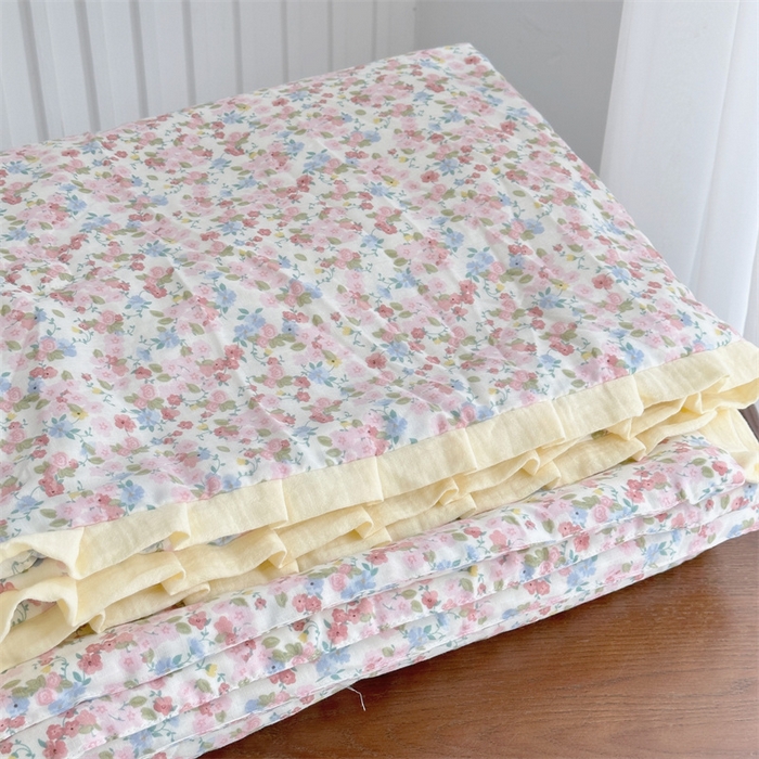 91家纺网 家纺一手货源 找家纺 （总）2025新款全棉A类双层纱小清新夏被