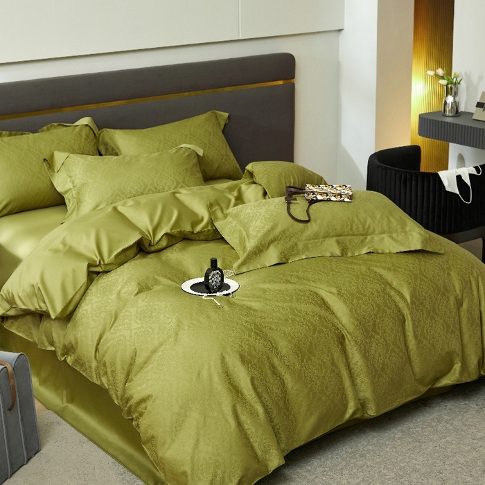 91家纺网 家纺一手货源 找家纺 恒尚居 2024新款100支长绒棉提花四件套 北欧风情