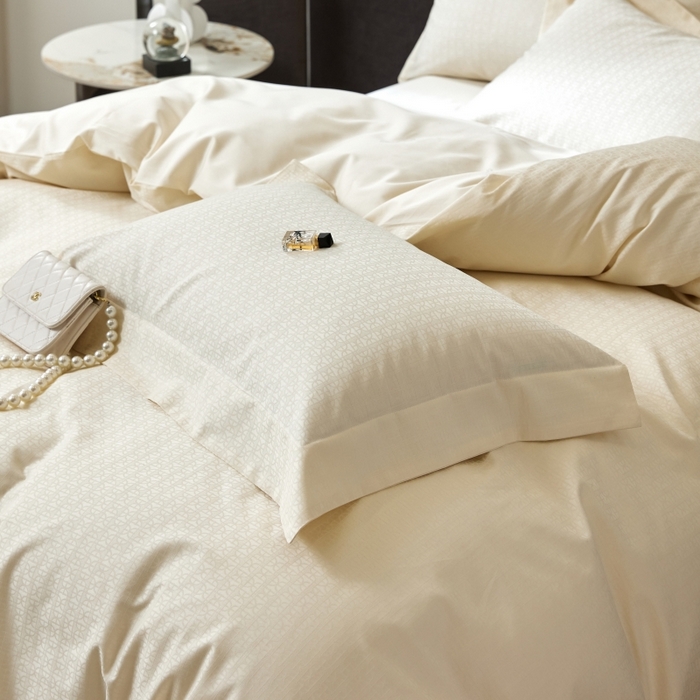 91家纺网 家纺一手货源 找家纺 恒尚居 2024新款100支长绒棉提花四件套 034克洛伊