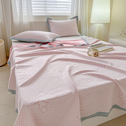 91家纺网 家纺一手货源 找家纺 （总）源舜家纺 2025新款凉感豆豆纯色冰豆熊软凉席