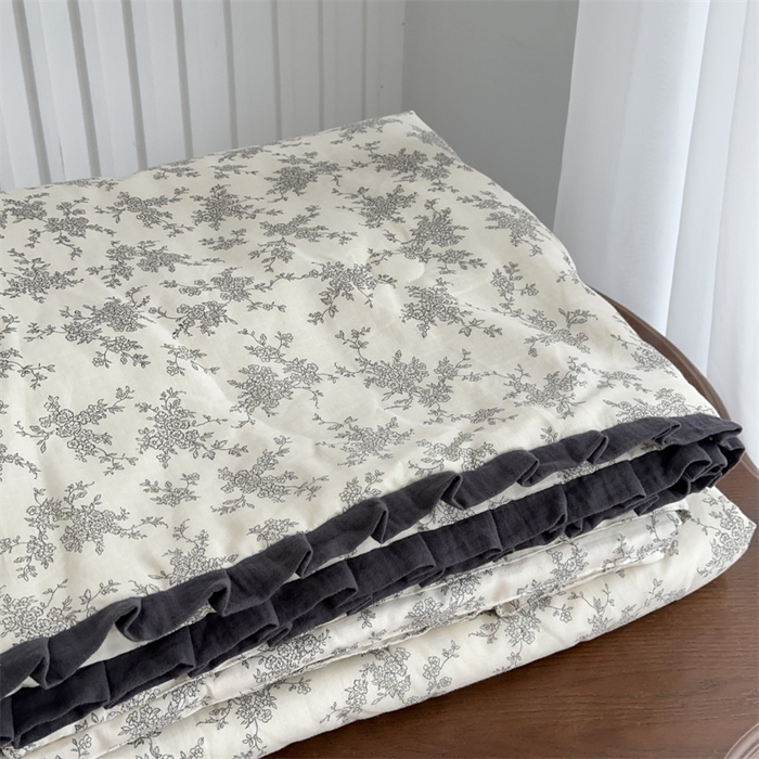 91家纺网 家纺一手货源 找家纺 （总）2025新款全棉A类双层纱小清新夏被