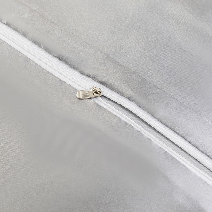 91家纺网 家纺一手货源 找家纺 2025款仿真丝色丁被套单件跨境外贸纯色单品被套爆款单件床上用品可定制 银灰