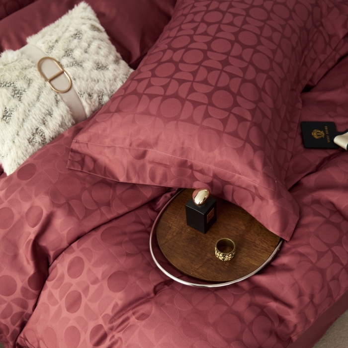 91家纺网 家纺一手货源 找家纺 恒尚居 2024新款100支长绒棉提花四件套 023冰岛恋歌