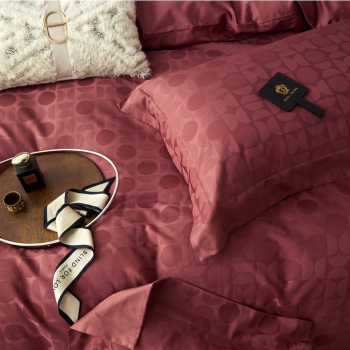 91家纺网 家纺一手货源 找家纺 恒尚居 2024新款100支长绒棉提花四件套 023冰岛恋歌