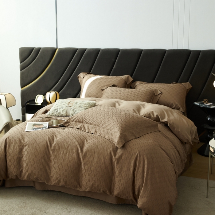 91家纺网 家纺一手货源 找家纺 恒尚居 2024新款100支长绒棉提花四件套 044枫林晚