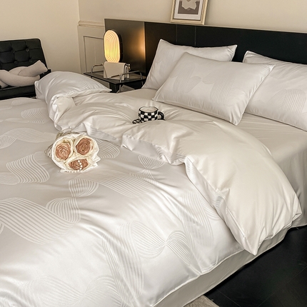 91家纺网 家纺一手货源 找家纺 （总）琪格格2024新款纯棉贡缎大提花四件套