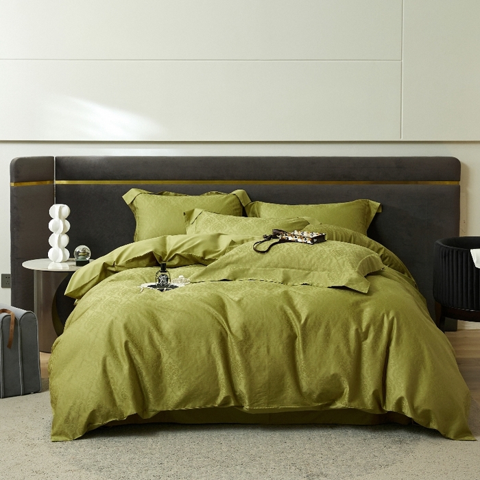 91家纺网 家纺一手货源 找家纺 恒尚居 2024新款100支长绒棉提花四件套 北欧风情