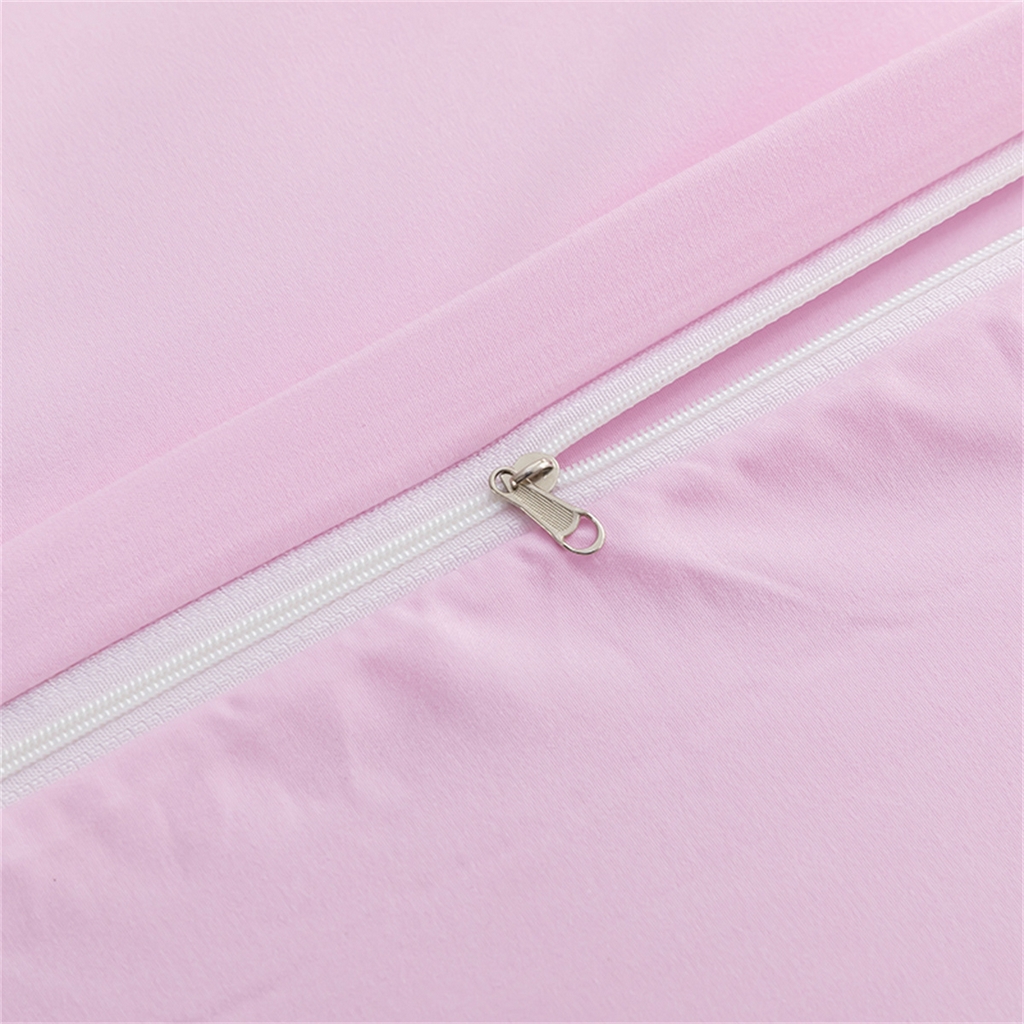 91家纺网 家纺一手货源 找家纺 2025款跨境外贸纯色磨毛单被套单品床上用品 外贸专供可定制 浅粉