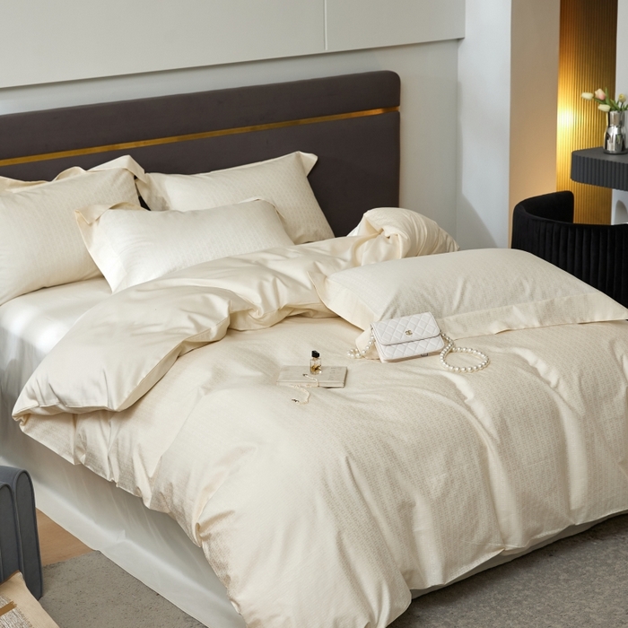 91家纺网 家纺一手货源 找家纺 恒尚居 2024新款100支长绒棉提花四件套 034克洛伊