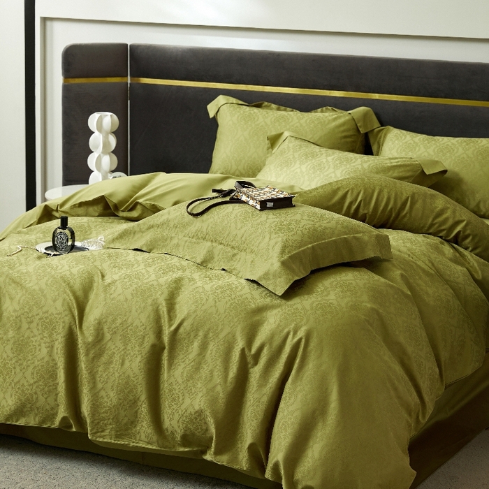 91家纺网 家纺一手货源 找家纺 恒尚居 2024新款100支长绒棉提花四件套 北欧风情