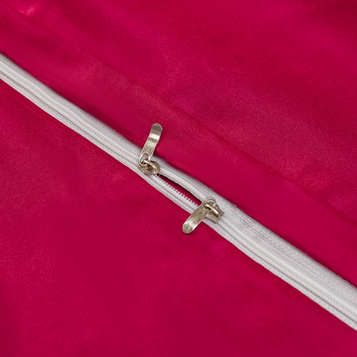 91家纺网 家纺一手货源 找家纺 2025款仿真丝色丁被套+枕套套装 床上用品三件套跨境外贸纯色水洗真丝爆款可定制 酒红