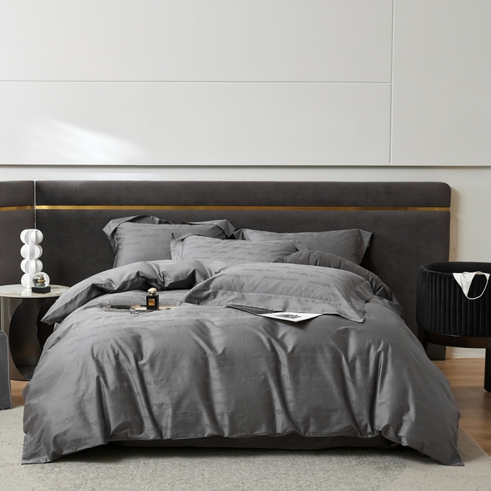 91家纺网 家纺一手货源 找家纺 恒尚居 2024新款100支长绒棉提花四件套 029爱之旅