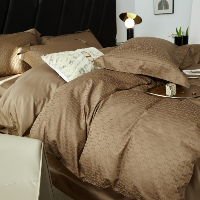 91家纺网 家纺一手货源 找家纺 恒尚居 2024新款100支长绒棉提花四件套 044枫林晚