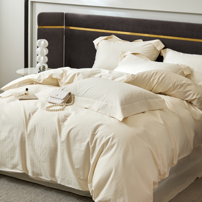 91家纺网 家纺一手货源 找家纺 恒尚居 2024新款100支长绒棉提花四件套 034克洛伊