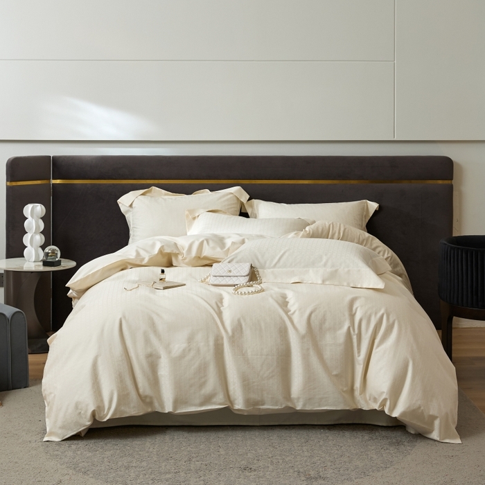 91家纺网 家纺一手货源 找家纺 恒尚居 2024新款100支长绒棉提花四件套 034克洛伊