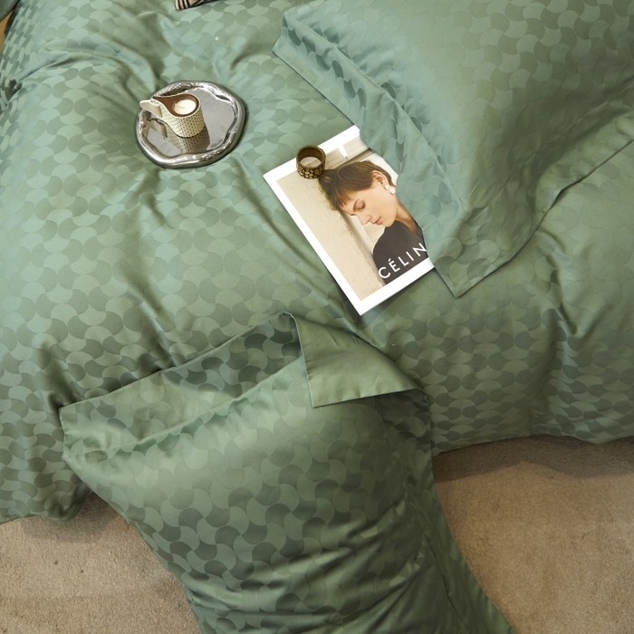 91家纺网 家纺一手货源 找家纺 恒尚居 2024新款100支长绒棉提花四件套 011月石浪漫