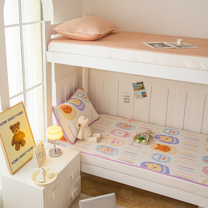 91家纺网 家纺一手货源 找家纺 茉夕 2024新款学生宿舍上下铺全棉床盖 丹尼日记