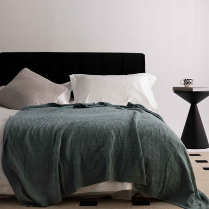 91家纺网 家纺一手货源 找家纺 （总）暖绵绵 2025新款A类全棉纯色盖毯披肩毯毯子-科林斯（最低零售价128元）