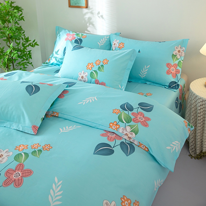 91家纺网 家纺一手货源 找家纺 2023新款12868全棉学生宿舍三件套卡通纯棉四件套觅香