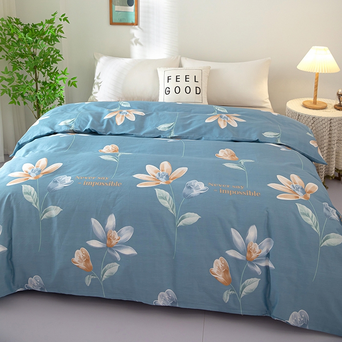 91家纺网 家纺一手货源 找家纺 雨萝家纺 2023新款12868全棉被罩纯棉被套烂漫芭蕾