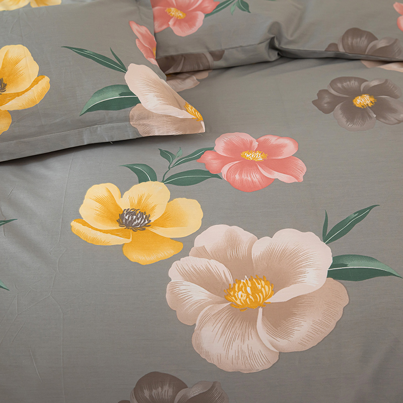 91家纺网 家纺一手货源 找家纺 2023新款12868全棉学生宿舍三件套卡通纯棉四件套初妆