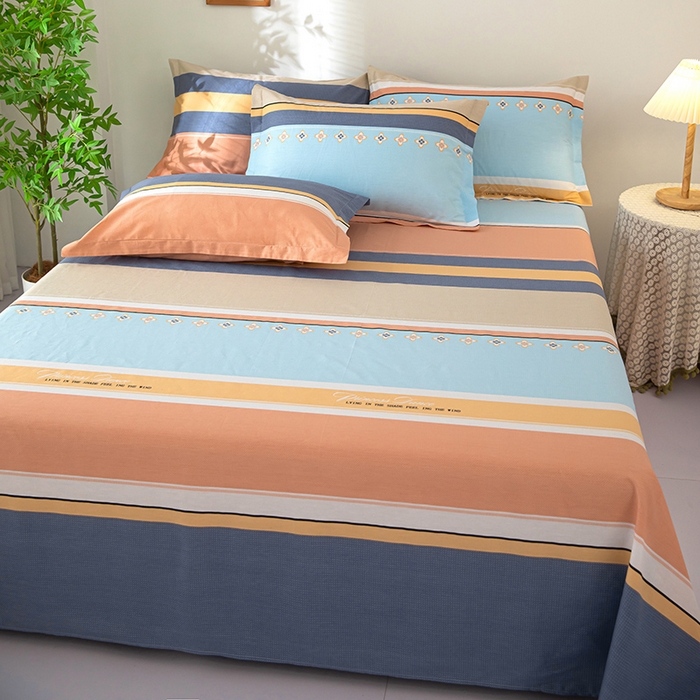 91家纺网 家纺一手货源 找家纺  雨萝家纺 2020新款12868全棉纯棉床单斯图亚