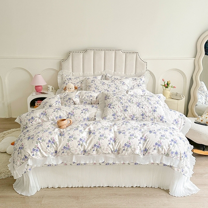 91家纺网 家纺一手货源 找家纺 （总）宜凡 2024新款复古大花系列床盖四件套