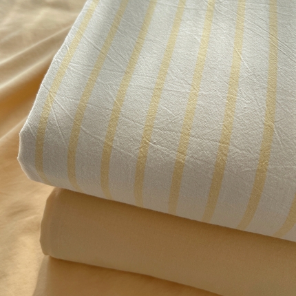 91家纺网 家纺一手货源 找家纺 （总）雅居纺家纺 2024新款全棉色织水洗棉单床单床笠-叠拍图