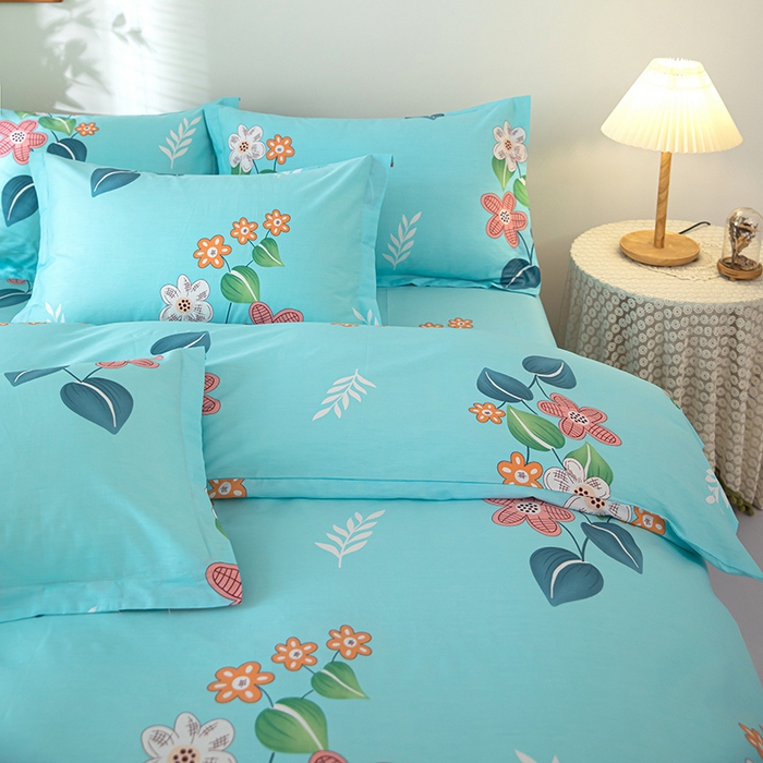 91家纺网 家纺一手货源 找家纺 2023新款12868全棉学生宿舍三件套卡通纯棉四件套觅香