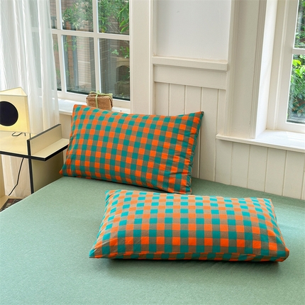 91家纺网 家纺一手货源 找家纺 （总）北欧良品 新款A类全棉色织水洗棉单枕套纯棉