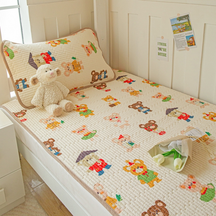 91家纺网 家纺一手货源 找家纺 茉夕 2024新款学生宿舍上下铺全棉床盖 鼠小弟