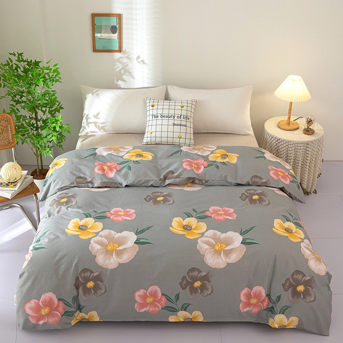 91家纺网 家纺一手货源 找家纺 雨萝家纺 2023新款12868全棉被罩纯棉被套初妆