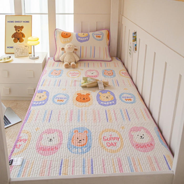 91家纺网 家纺一手货源 找家纺 茉夕 2024新款学生宿舍上下铺全棉床盖 丹尼日记