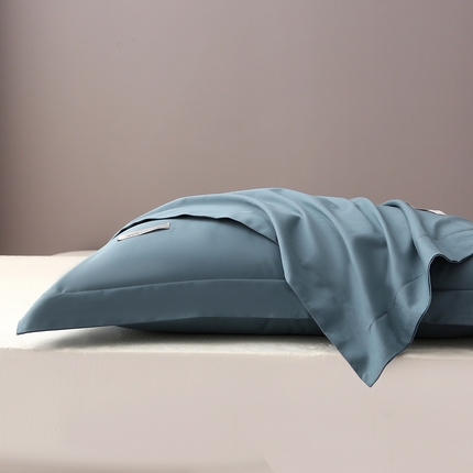 2024新款100支贡缎 长绒棉枕套 贡缎枕套 48x74cm全棉枕芯套 单枕套 枕头套 群青蓝