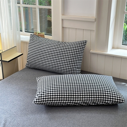 91家纺网 家纺一手货源 找家纺 （总）北欧良品 新款A类全棉色织水洗棉单枕套纯棉