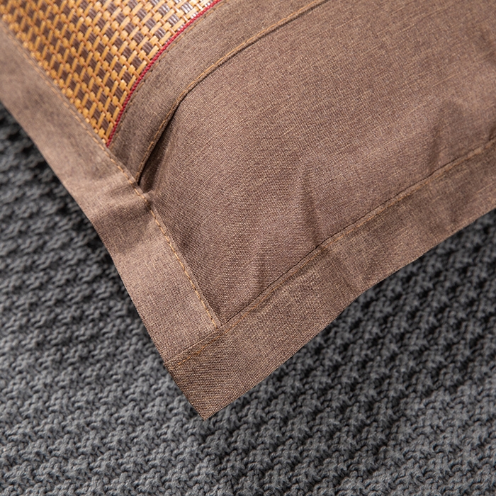 91家纺网 家纺一手货源 找家纺 织布人 2024新款夏凉冰丝枕套冰藤枕套凉席枕套单枕套单枕芯48*74 方格直角/单枕套 