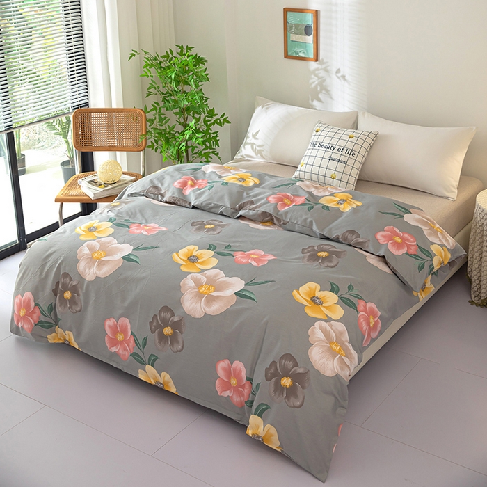 91家纺网 家纺一手货源 找家纺 雨萝家纺 2023新款12868全棉被罩纯棉被套初妆