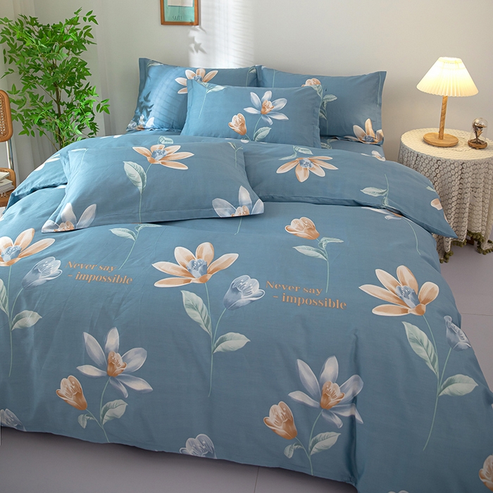 91家纺网 家纺一手货源 找家纺 2023新款12868全棉学生宿舍三件套卡通纯棉四件套烂漫芭蕾