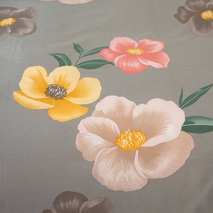 91家纺网 家纺一手货源 找家纺 雨萝家纺 2023新款12868全棉被罩纯棉被套初妆