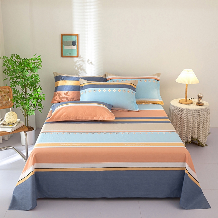 91家纺网 家纺一手货源 找家纺  雨萝家纺 2020新款12868全棉纯棉床单斯图亚