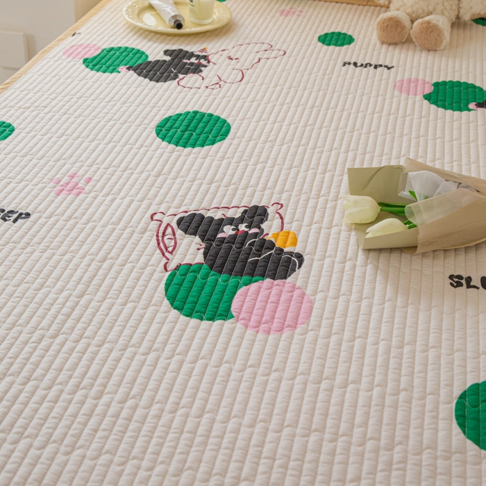 91家纺网 家纺一手货源 找家纺 茉夕 2024新款学生宿舍上下铺全棉床盖 呆呆