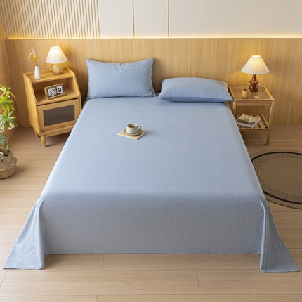 91家纺网 家纺一手货源 找家纺 （总）雅居纺家纺 2024新款全棉色织水洗棉单床单