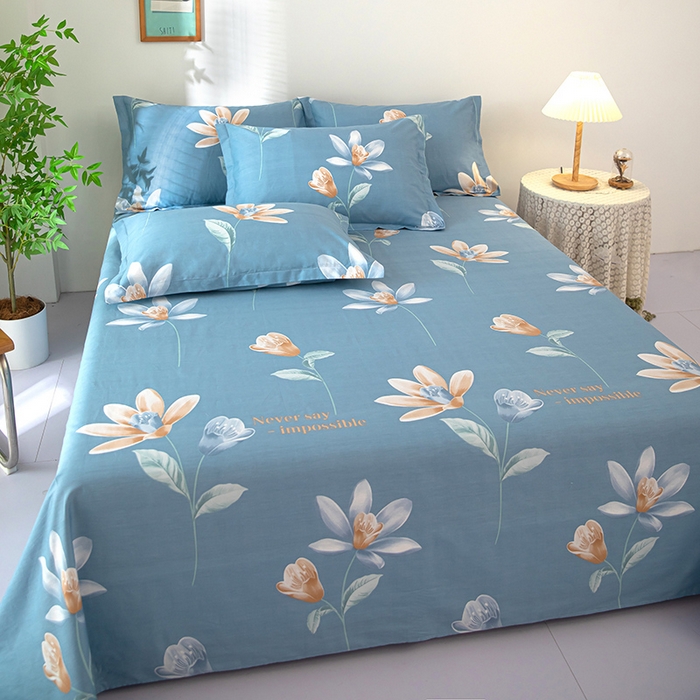 91家纺网 家纺一手货源 找家纺  雨萝家纺 2020新款12868全棉纯棉床单烂漫芭蕾