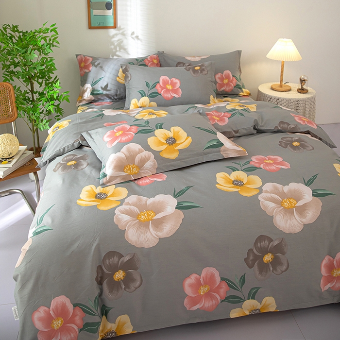 91家纺网 家纺一手货源 找家纺 2023新款12868全棉学生宿舍三件套卡通纯棉四件套初妆